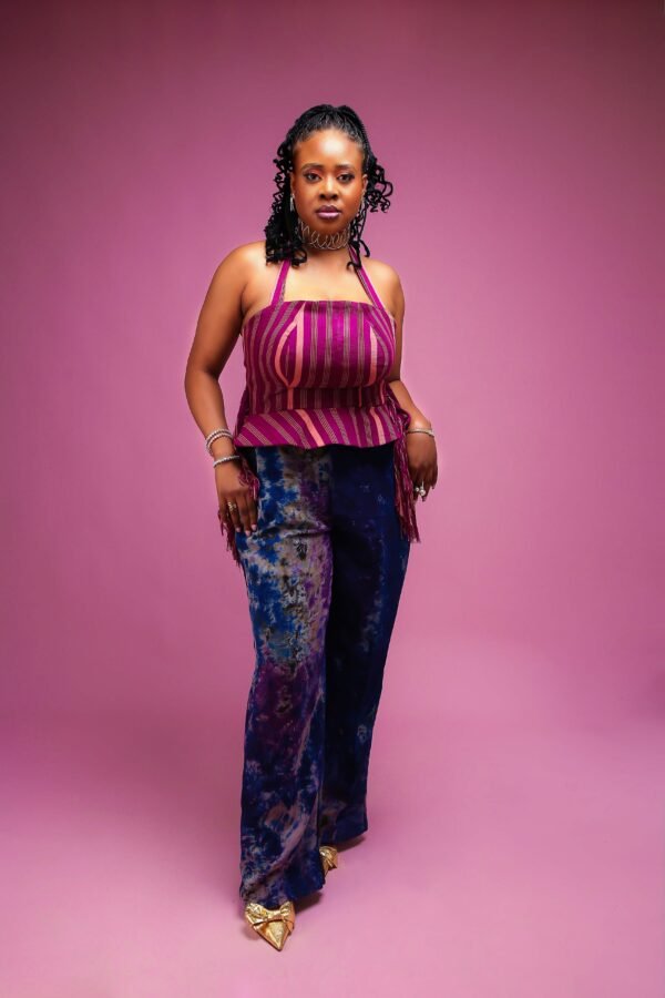 Amara Peplum Halter Top & Tie-Dye Palazzo Set - Image 5